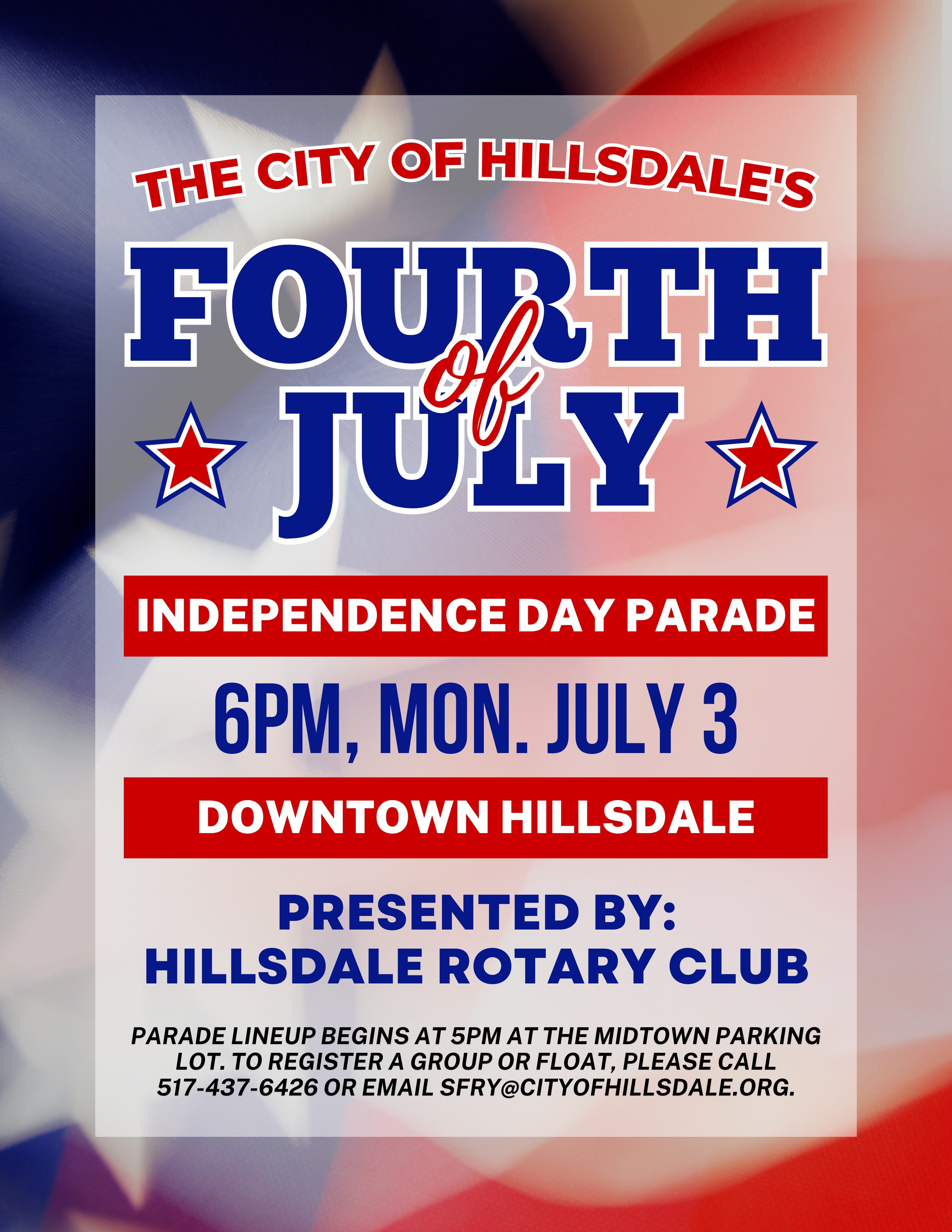 Fourth of July Parade 2023 Flyer
