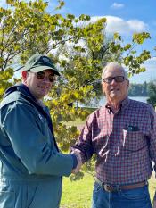 Richard Eckert and Gary Stachowicz shake hands