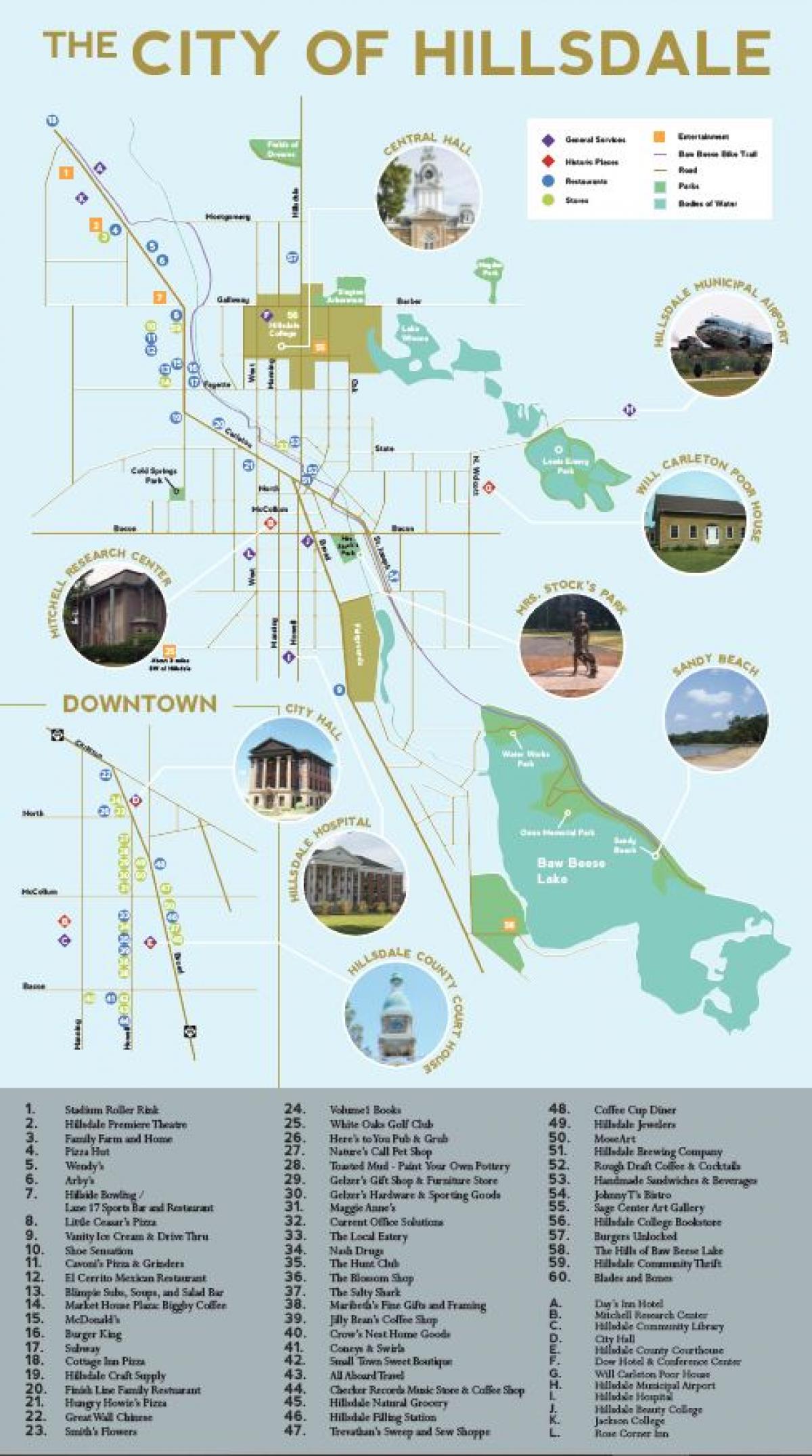 City Map  Hillsdale Michigan